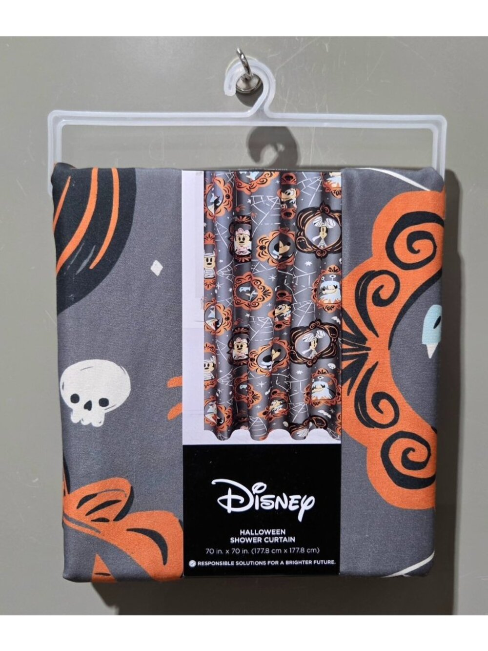 Disney Mickey Mouse & Friends 70" Halloween Theme 100% Poly Shower Curtain